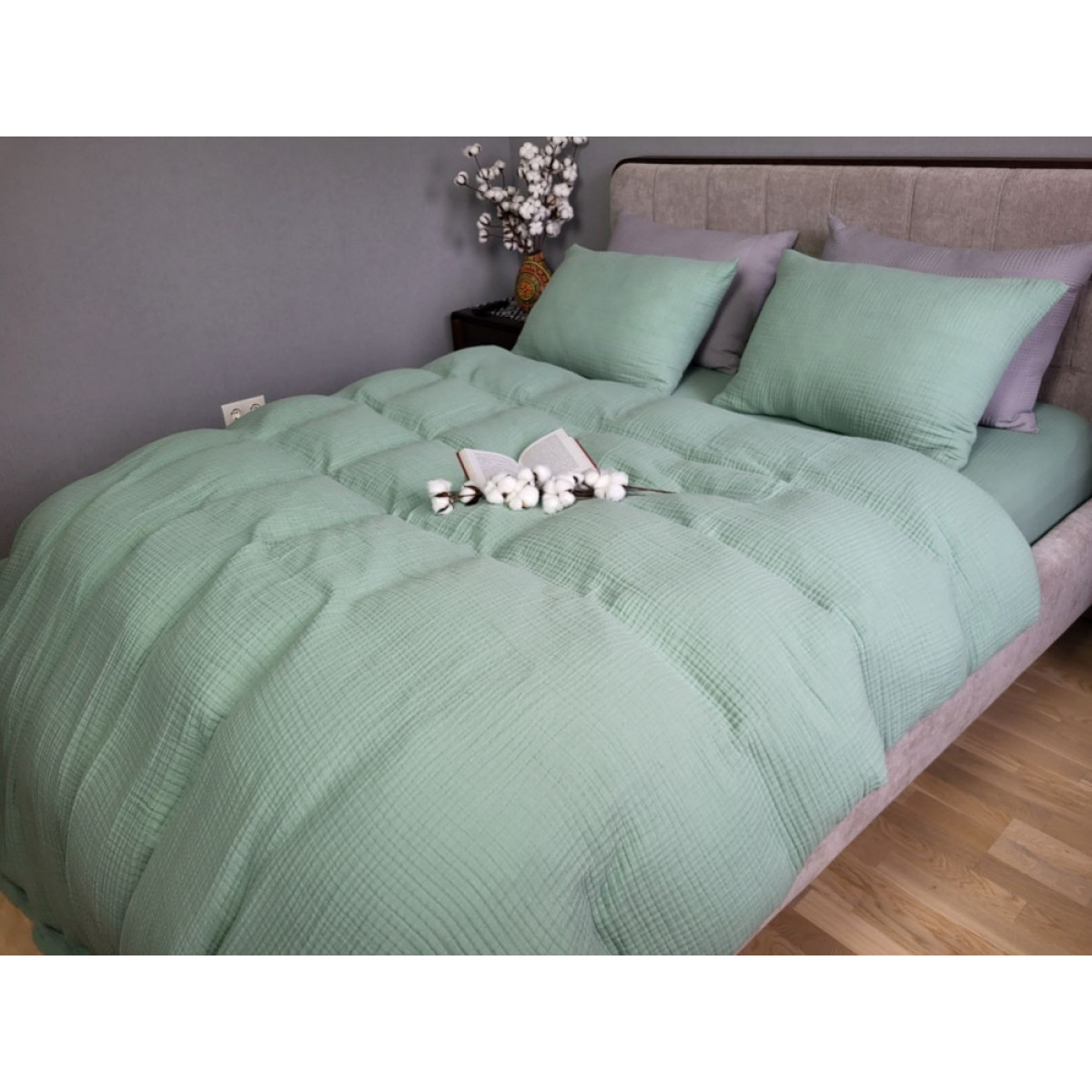 Муслиновое постельное белье Spring Greens Muslin 100% хлопок