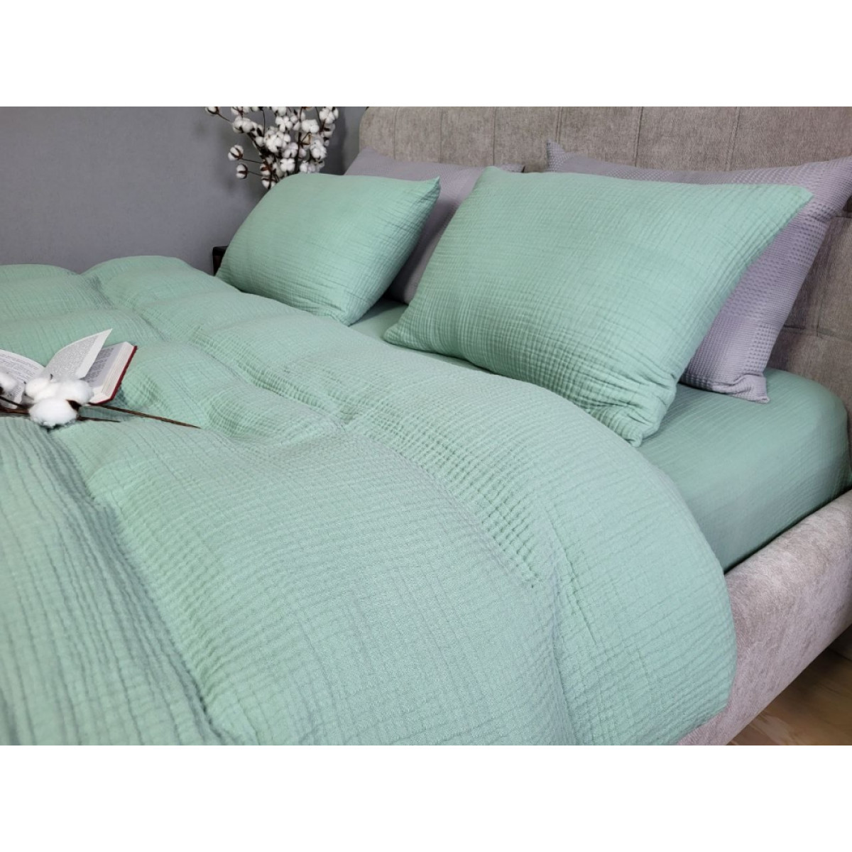 Муслиновое постельное белье Spring Greens Muslin 100% хлопок