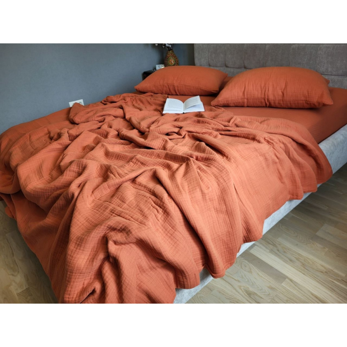 Постельное белье муслин Shine Terracotta