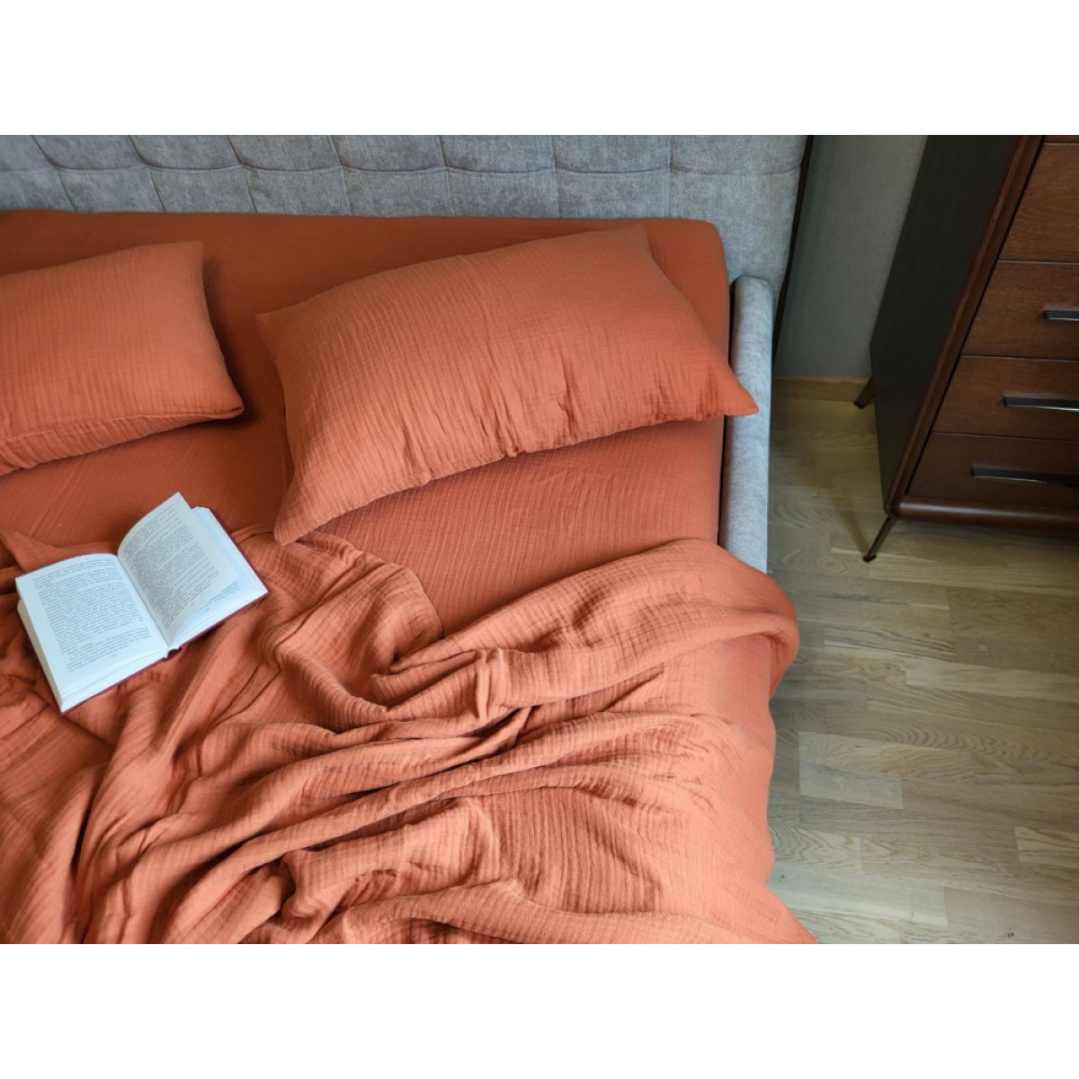 Постельное белье муслин Shine Terracotta
