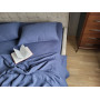 Муслин постельное белье синее 100% хлопок Navy Blue в Leron - фото 2