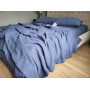 Муслин постельное белье синее 100% хлопок Navy Blue в Leron - фото 6