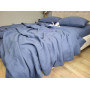 Муслин постельное белье синее 100% хлопок Navy Blue в Leron - фото 3