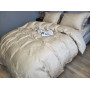Сатин жаккард постільна білизна бежева Rose Beige в Leron - фото 9