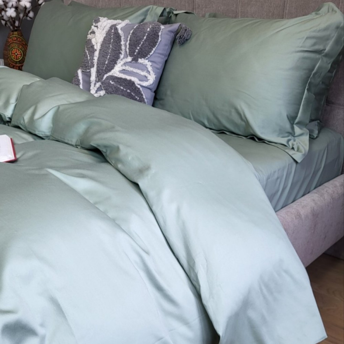 Постільна білизна сатин люкс Elite Mint Однотонний