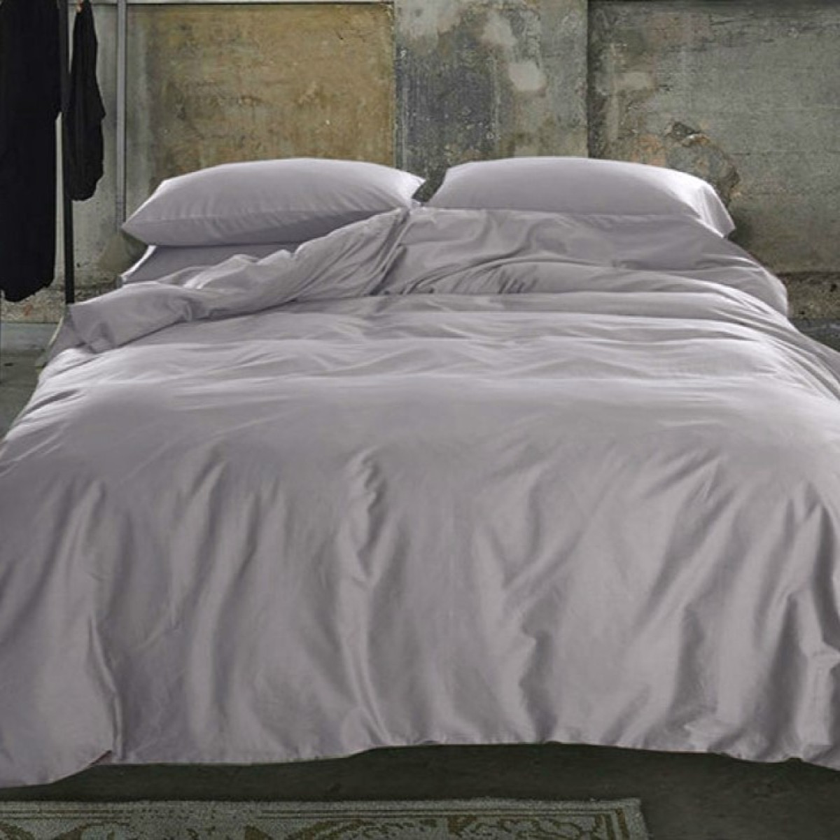 Комплект постільної білизни сатин люкс Elite Light Grey в Leron - фото