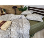 Комплект постільної білизни сатин люкс Premium Muscat Olive в Leron - фото 1