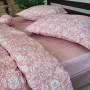 Сатиновий комплект постільної білизни Premium Muscat Rose в Leron - фото 0
