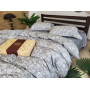 Набір постільної білизни сатин люкс Premium Muscat Gray в Leron - фото 4