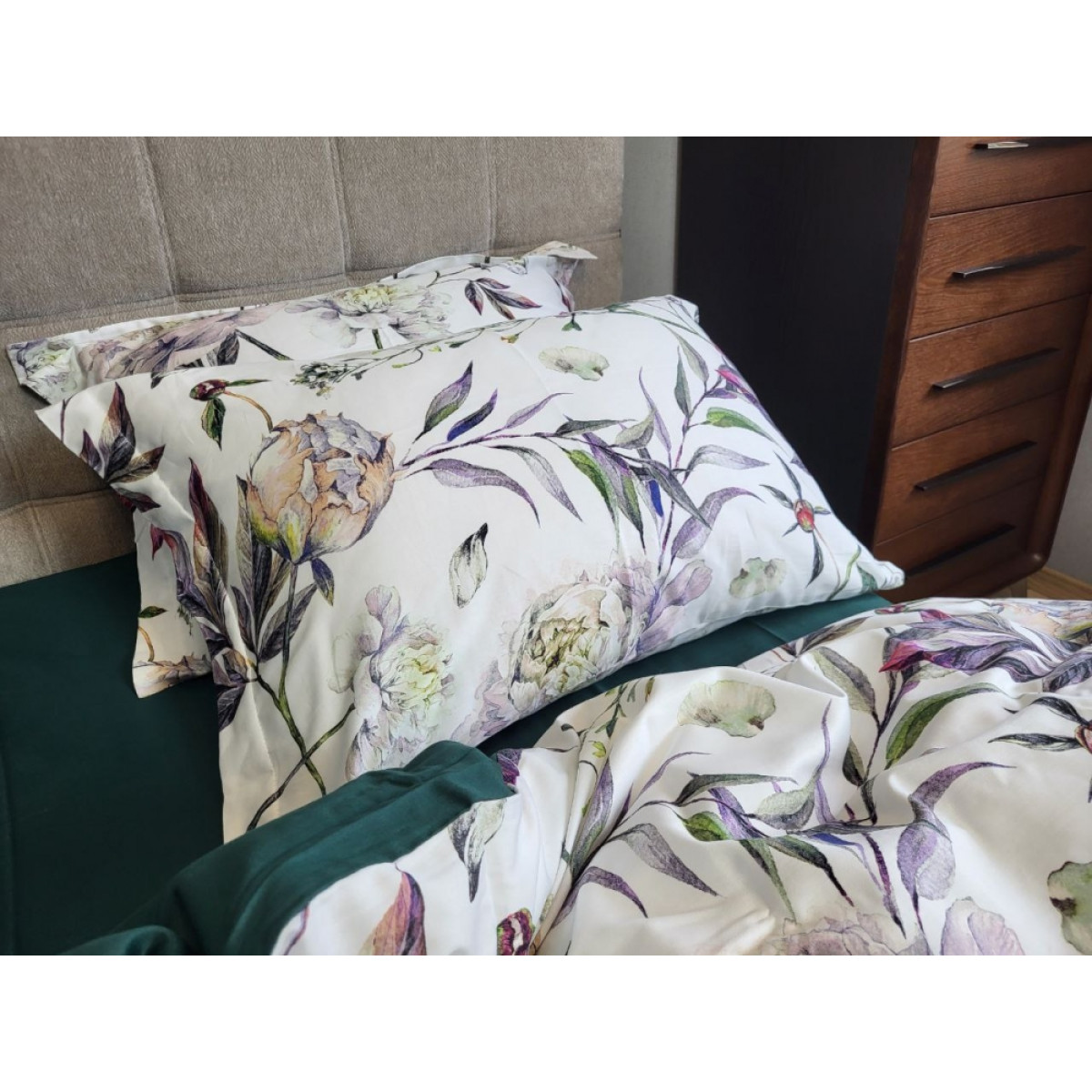 Постільна білизна сатин люкс Premium Peonies