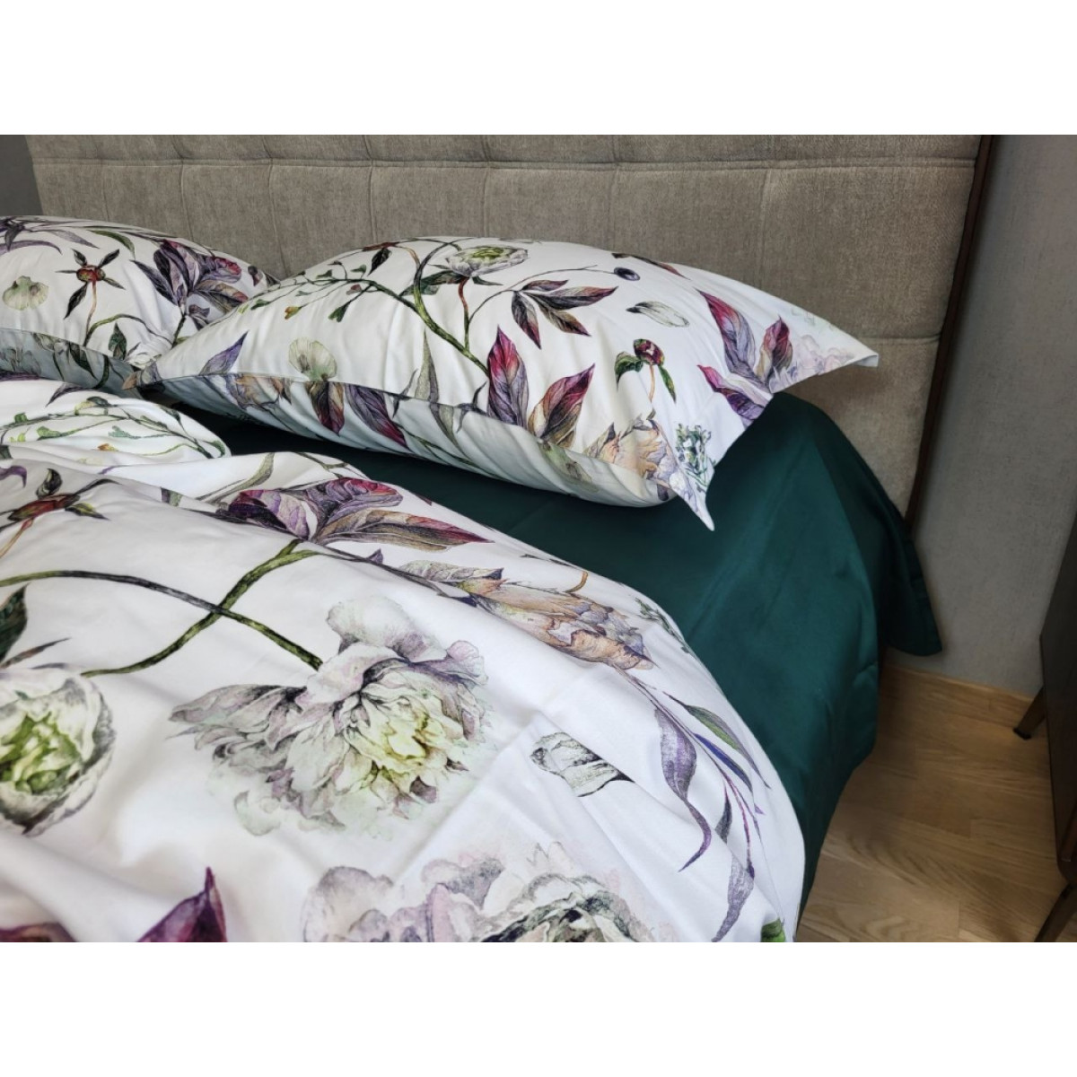 Постільна білизна сатин люкс Premium Peonies