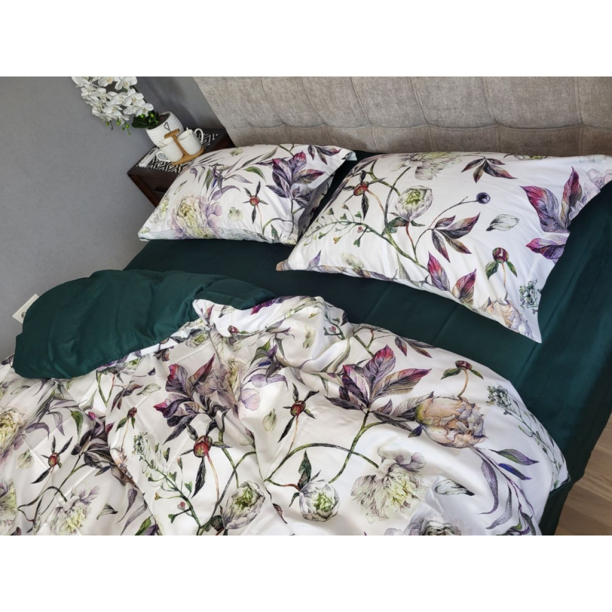 Постільна білизна сатин люкс Premium Peonies
