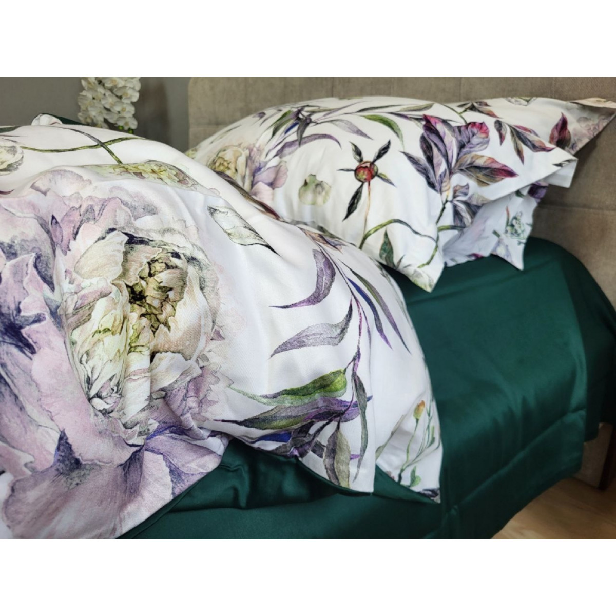 Постільна білизна сатин люкс Premium Peonies