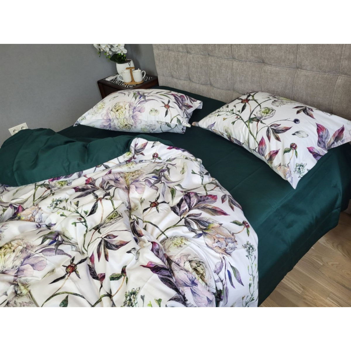 Постільна білизна сатин люкс Premium Peonies