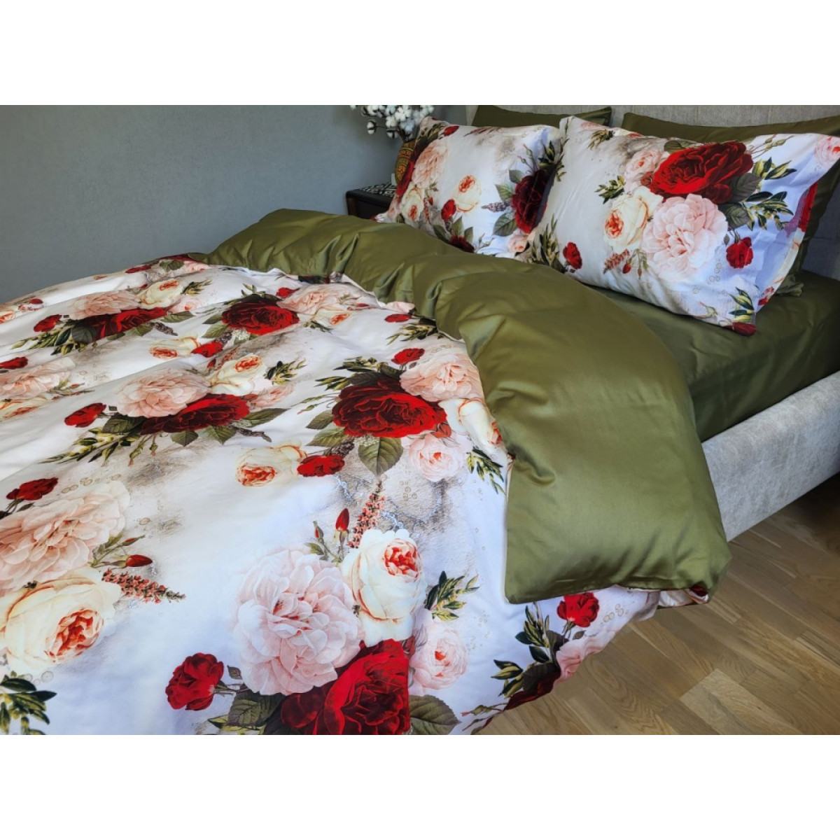 Постільна білизна з сатину люкс Premium Rose