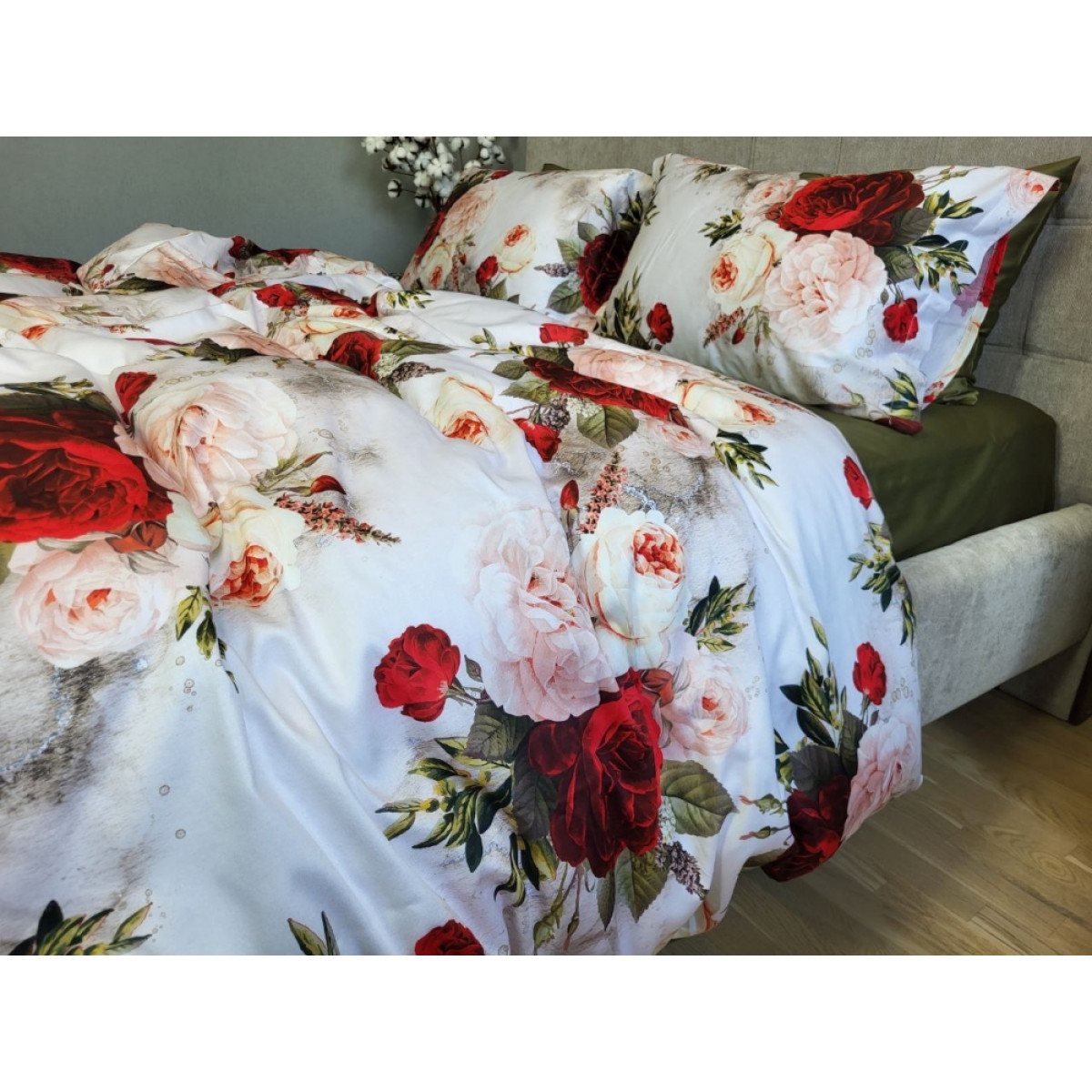 Постільна білизна з сатину люкс Premium Rose