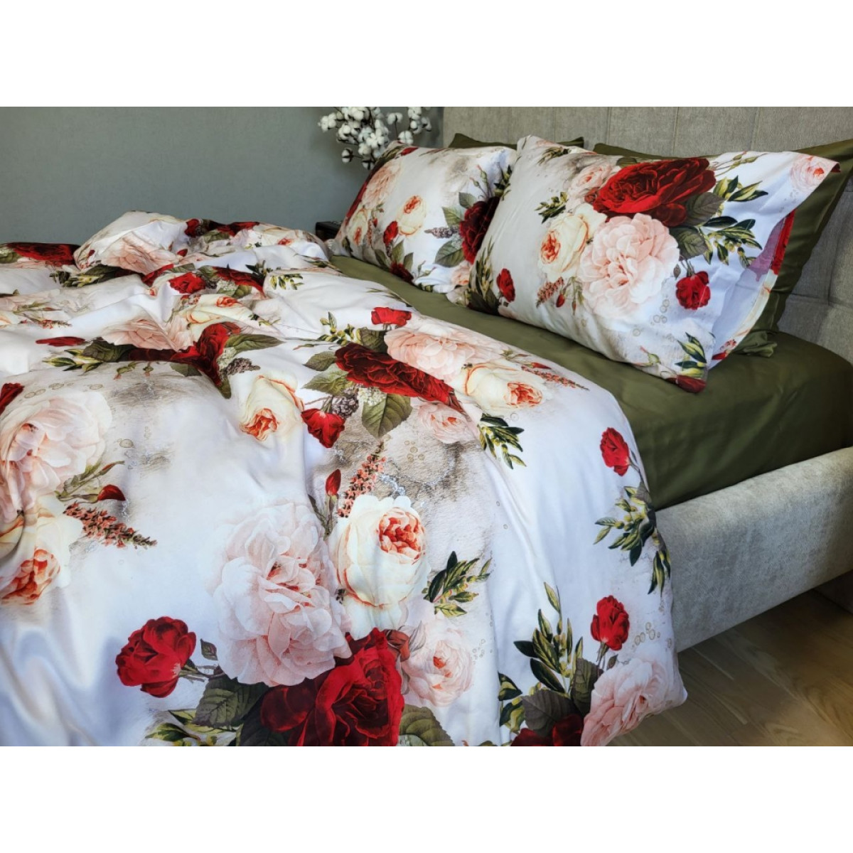Постільна білизна з сатину люкс Premium Rose