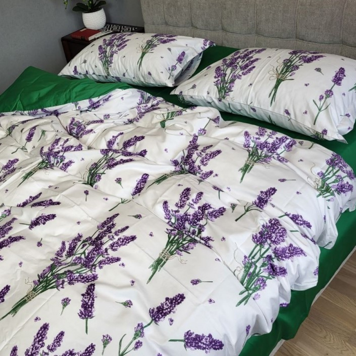 КПБ з сатину люкс Premium Lavender Green в Leron - фото