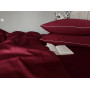 Сатиновый комплект постельного белья Бордовый LUX Однотонный с кантом в Leron - фото 6