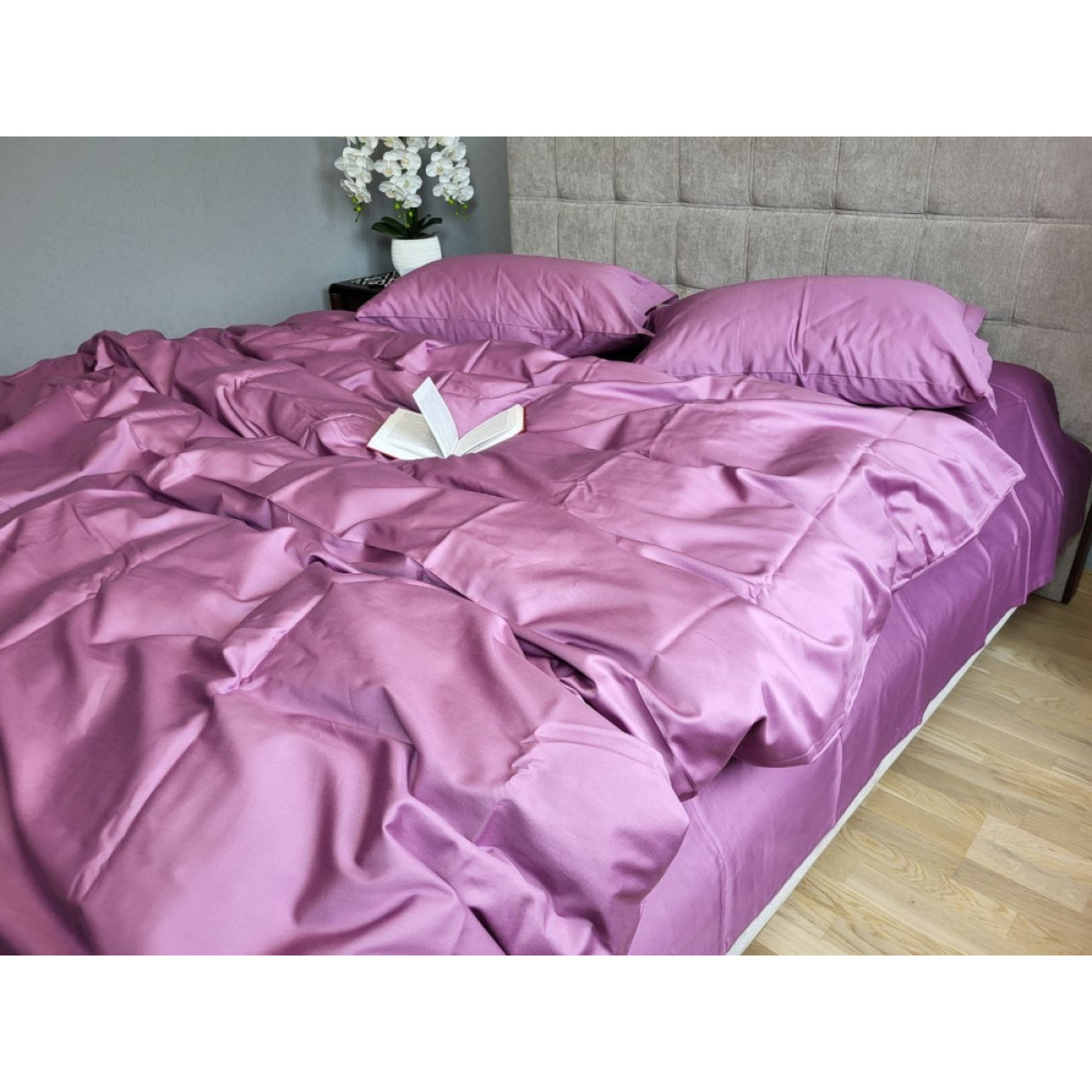Комплект постільної білизни сатин люкс Turkish Berry Однотонний