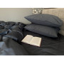 Сатин постільна білизна Сірий Джинс LUX Однотонний в Leron - фото 1