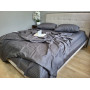 Постільна білизна страйп сатин Stripe Lux Gray Shadow в Leron - фото 2