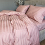Постіль сатин страйп 100% бавовна Premium Powder Pink в Leron - фото 0