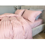 Постіль сатин страйп 100% бавовна Premium Powder Pink в Leron - фото 8