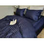 Комплект постільної білизни сатин страйп Premium Blue Berry в Leron - фото 7