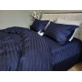 Комплект постільної білизни сатин страйп Premium Blue Berry в Leron - фото 1