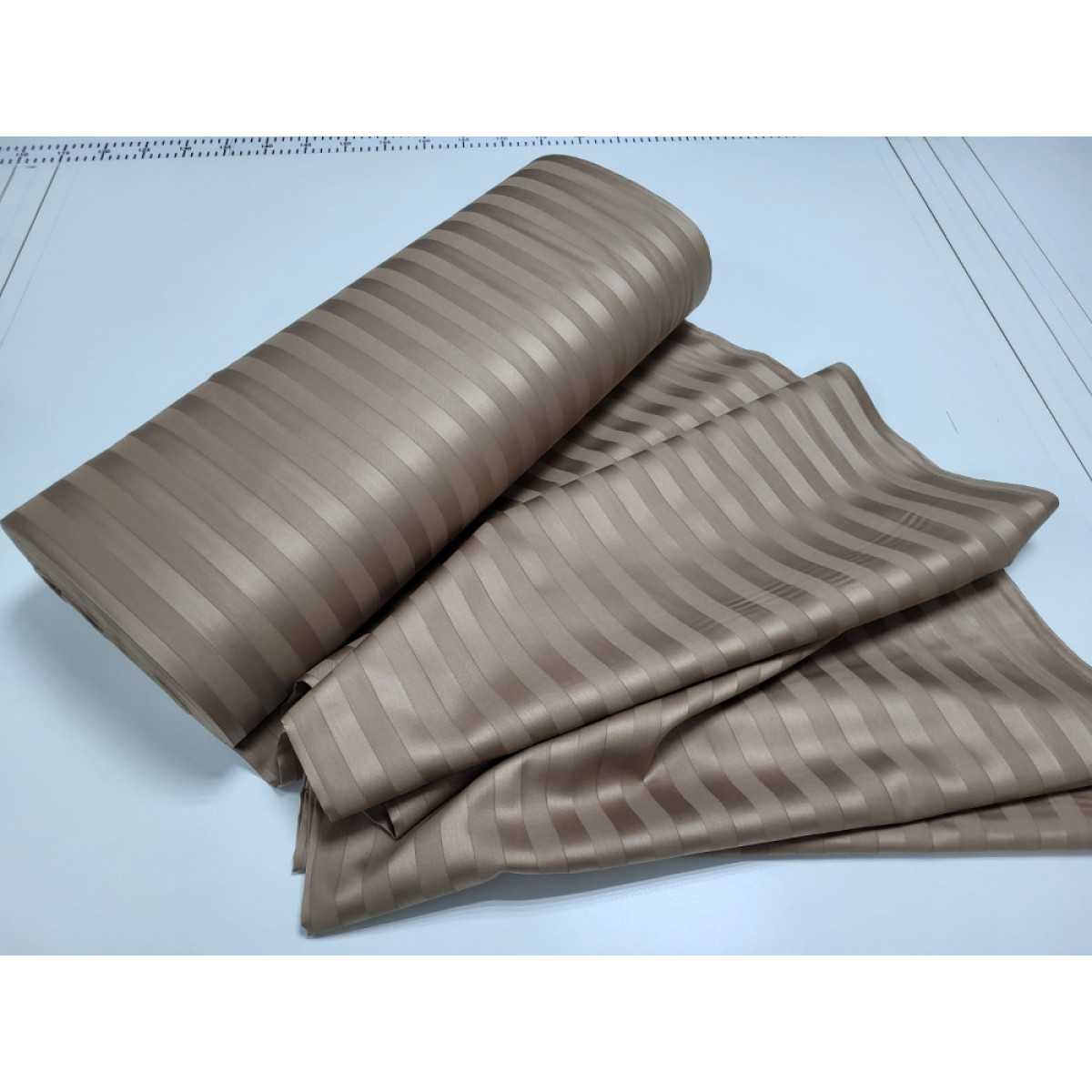 КПБ страйп сатин Premium Honey Beige