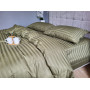 Комплект постільної білизни страйп сатин Premium Khaki в Leron - фото 9