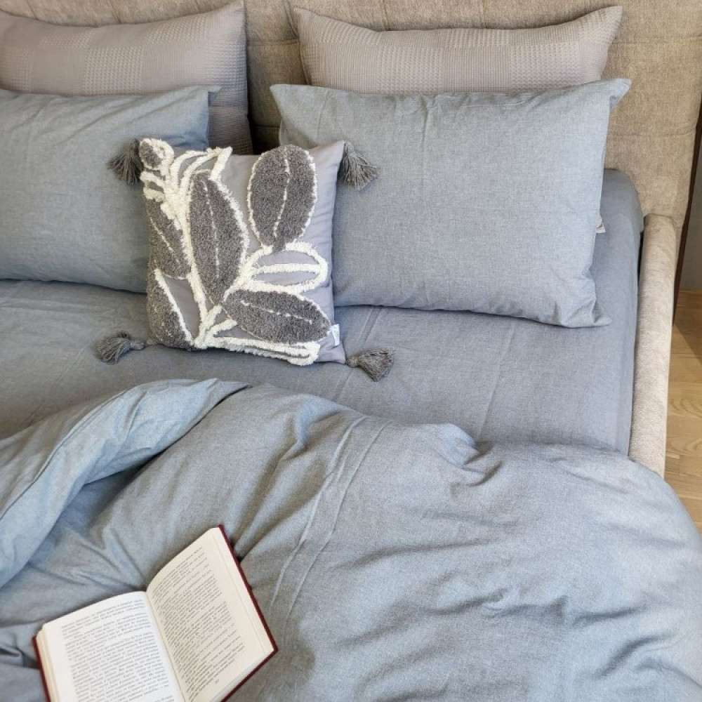 Серое постельное белье вареный хлопок Slate Gray