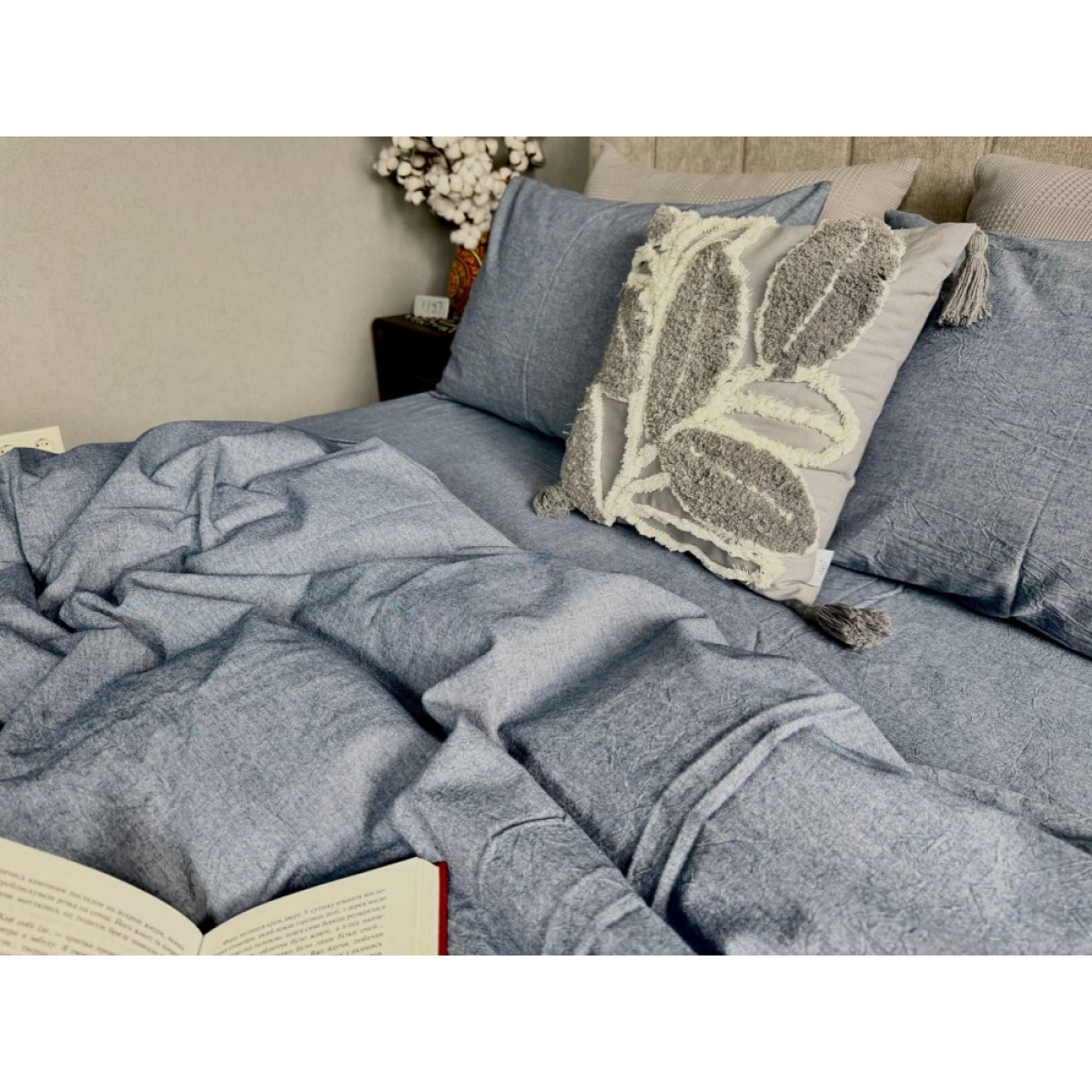 Постільна білизна варена бавовна Jeans Gray