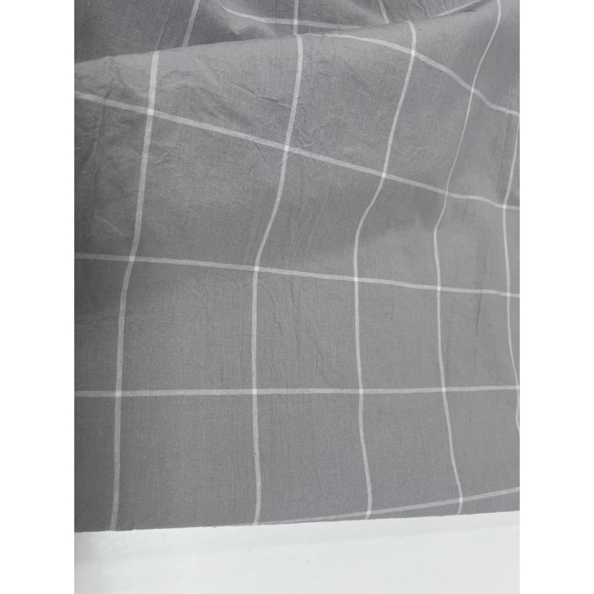 Комплект постільної білизни у клітинку варена бавовна Gray Plaid