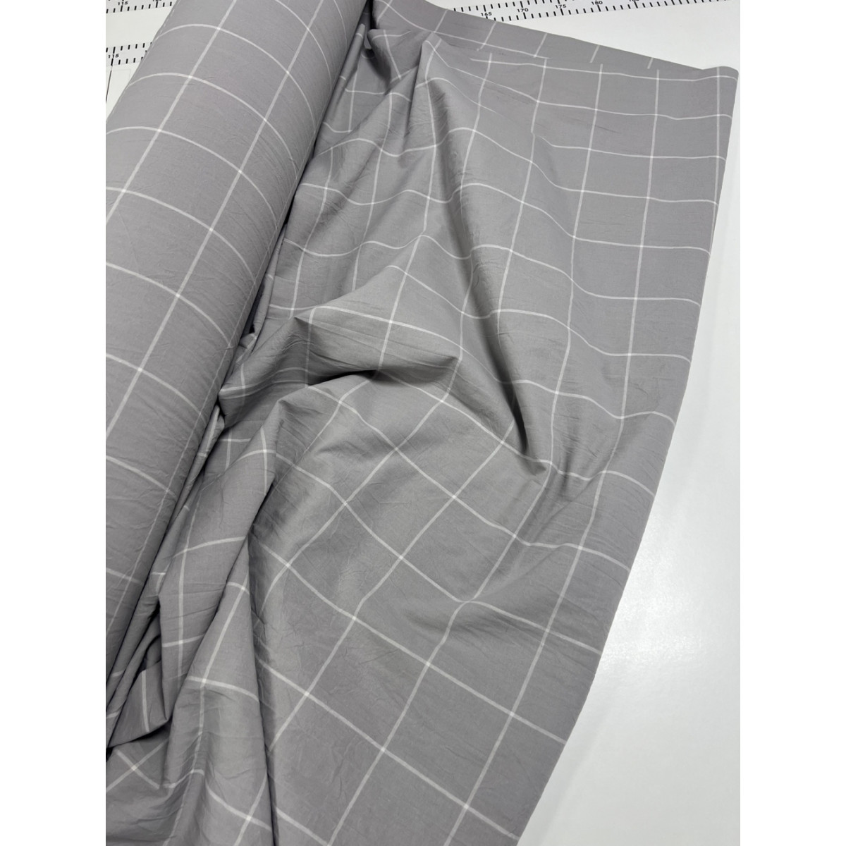 Комплект постільної білизни у клітинку варена бавовна Gray Plaid