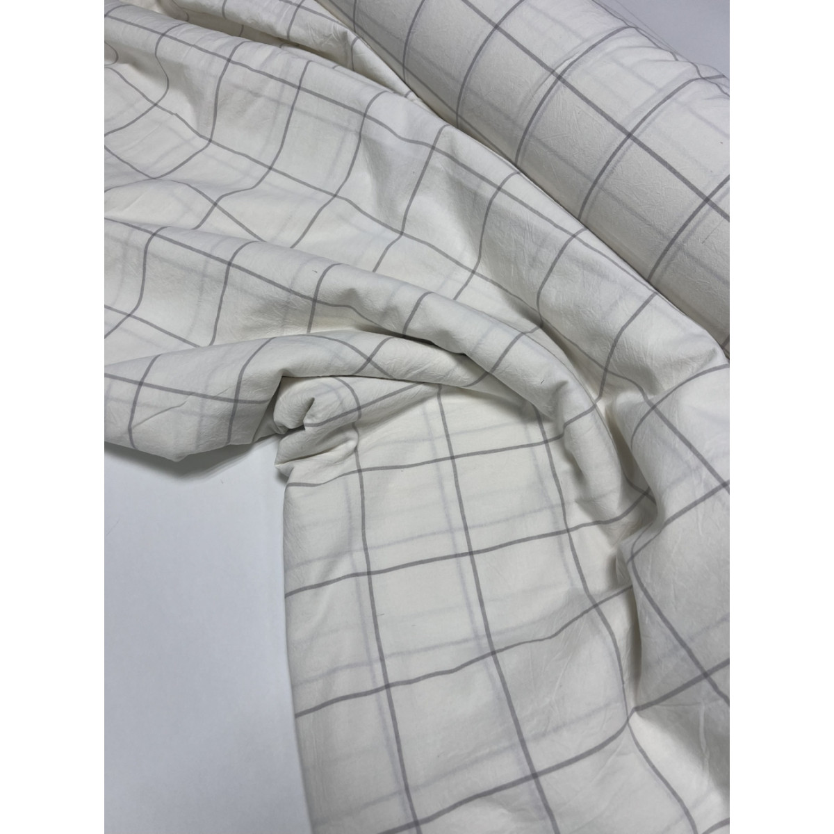 Постіль з вареної бавовни у клітинку White Plaid