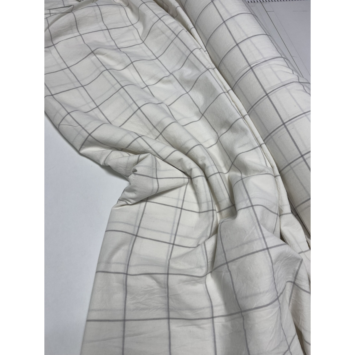 Постіль з вареної бавовни у клітинку White Plaid