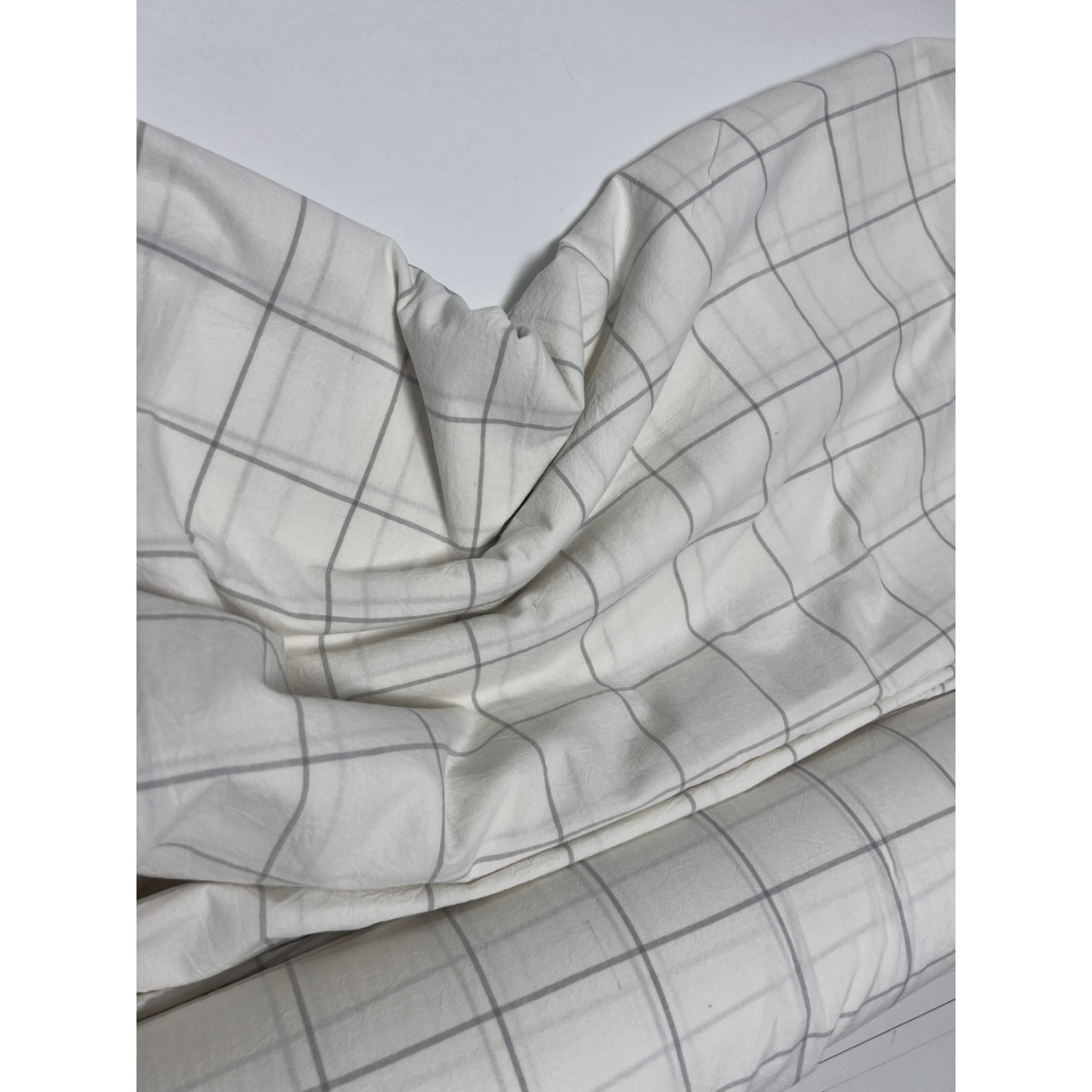 Постіль з вареної бавовни у клітинку White Plaid