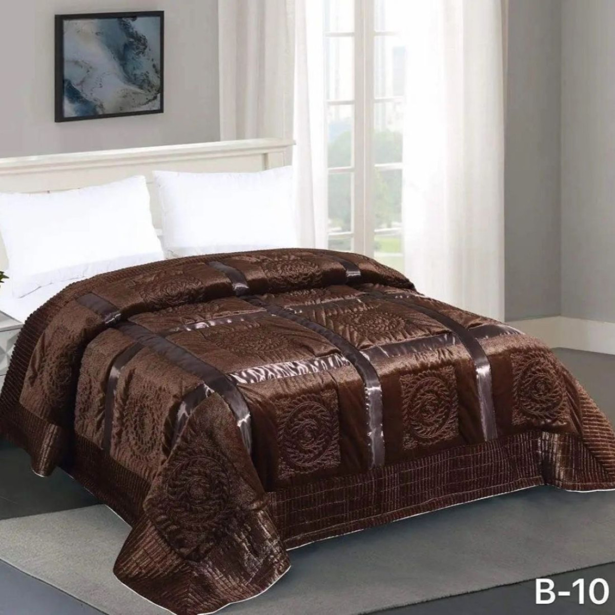 Покрывало из искусственного меха 220x240 Brilliance Lusnug Шоколад в Leron - фото
