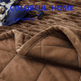 Покрывало из микрофибры на кровать стеганое 200x220 Шоколад в Leron - фото 1
