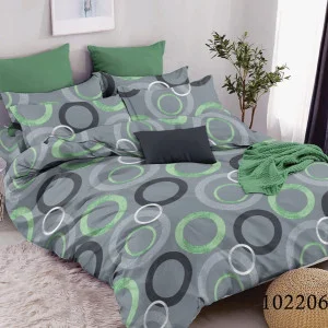 Бязева постільна білизна Круги Green