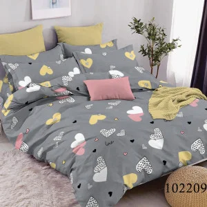 Білизна постільна бязь Серця Grey