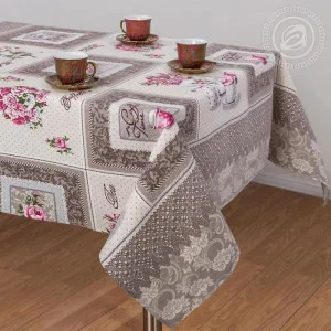 Скатерть из рогожки на стол Прованс