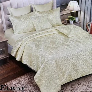 Покрывало для двуспальной кровати атласное стеганое 235x250 Карина с наволочками